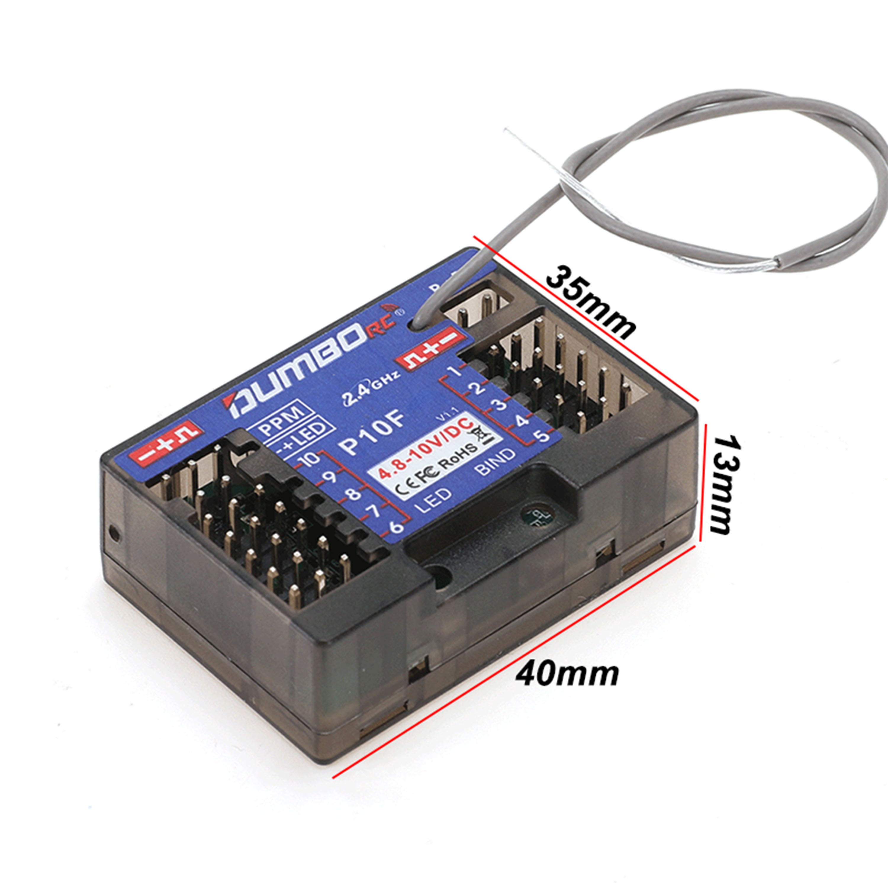 DUMBORC P10F P10FG 10CH 2.4GHz - Drone Racing Receiver avis et prix