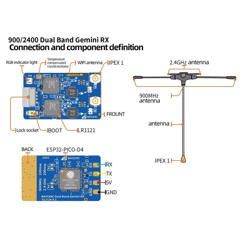 Récepteur ELRS B78B-900Mhz 2.4 - Drone Racing Receiver avis et prix